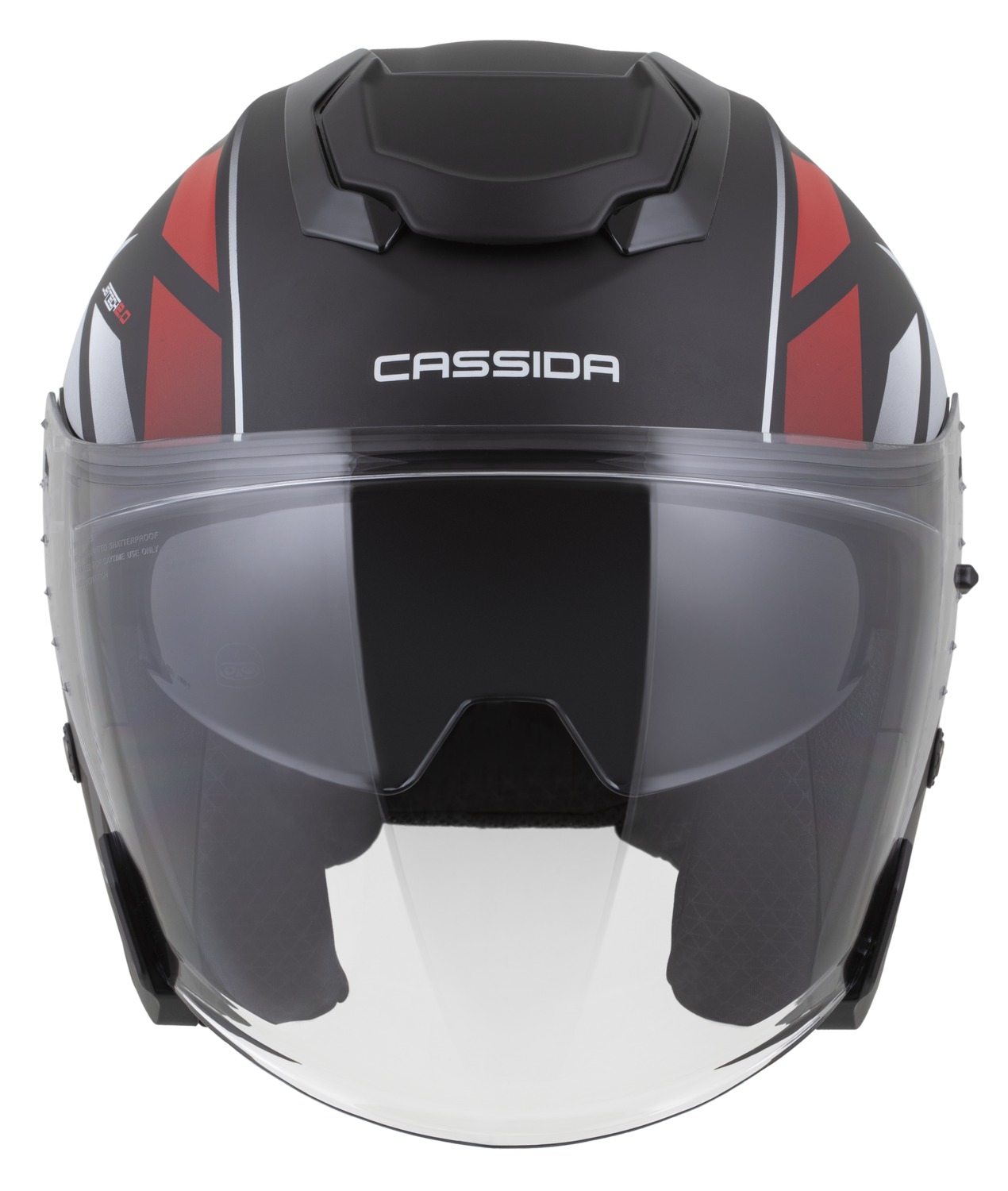 Мото кацига Cassida Jet Tech 2.0 RoTo, урбана, црна мат црвена бела
