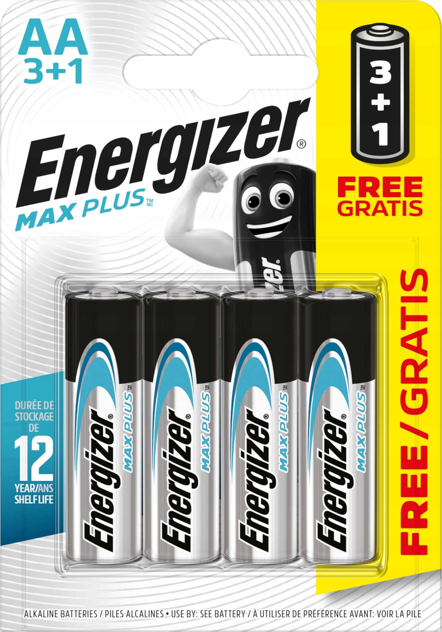 Bateri alkaline Energizer AA LR6, paketim 4 copë