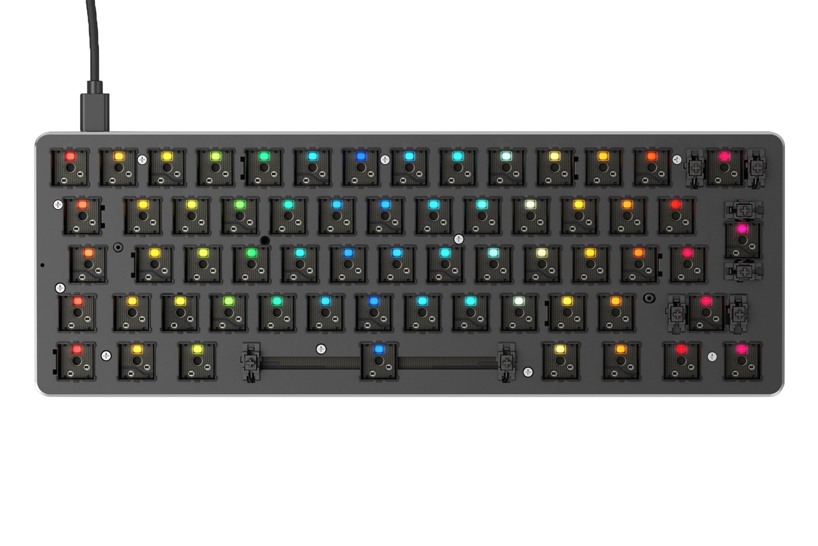 Tastierë lojërash Glorious GMMK, 60%, Gateron Brown, e zezë