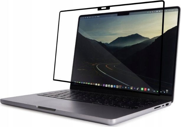 Mbrojtës ekrani Moshi iVisor XT për MacBook Pro 14" M1 2021, i kthjellët, kornizë e zezë
