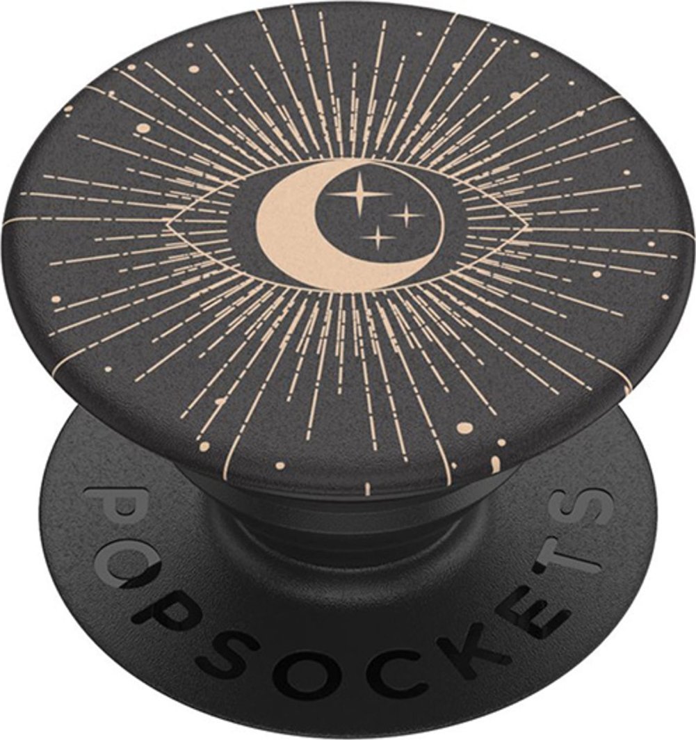 Kapëse telefoni PopSockets PopGrip Skelly, plastike, e zezë