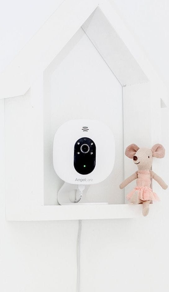 Monitor bebe Angelcare AC327, lëvizje dhe video, komunikim dy drejtimësh, i bardhë
