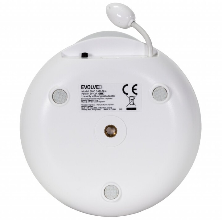 Monitor për bebe me dritë nate dhe kamerë rrotulluese EVOLVEO NL4, i bardhë