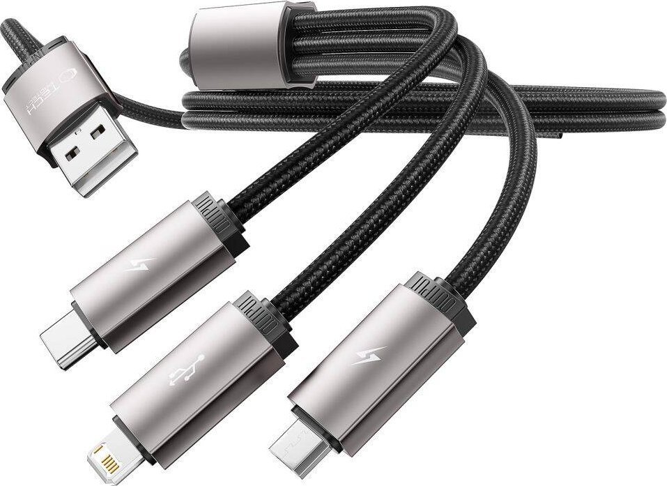 Kabllo karikimi Tech-Protect UltraBoost 3in1, Lightning USB-C Micro-USB, 3.5A, 1m