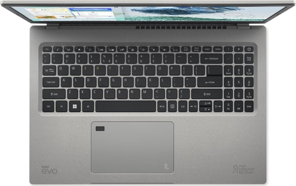 Laptop Acer Aspire Vero, 15.6", Intel Core 7-1255U, 16GB RAM, 512GB SSD, gri