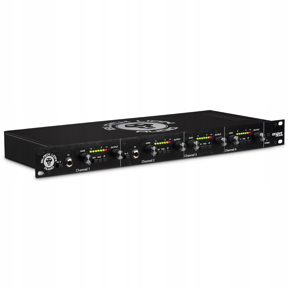 Preamp mikrofoni Black Lion Audio B12AQUAD, 4 kanale, profesional, i zi