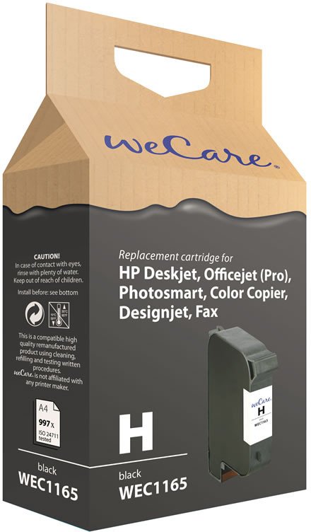 Patronë boje Wecare 51645AE, kompatibël me HP 45, 45 ml, e zezë