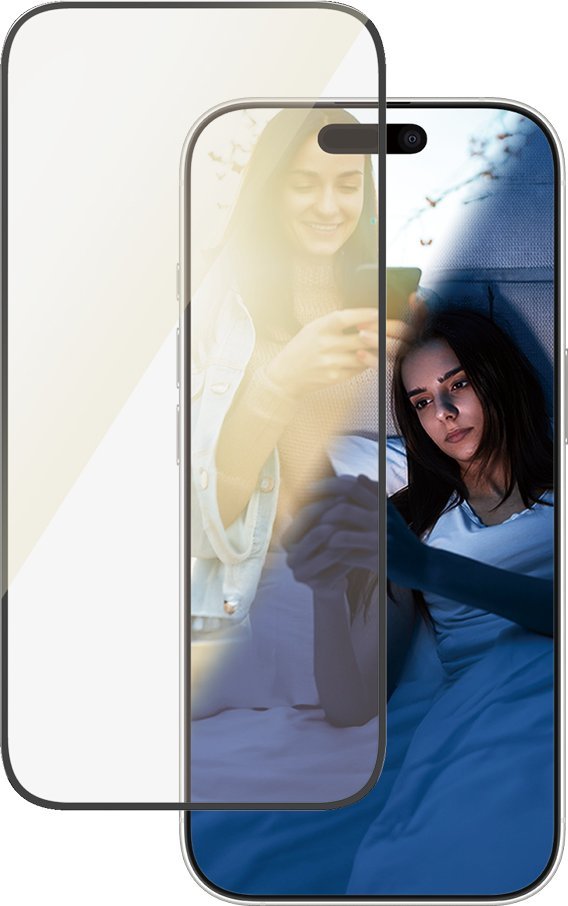 Xham mbrojtës CARE by PanzerGlass EyeCare, për iPhone 16 Pro, kundër rrezeve blu, transparent