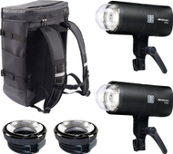 Set blicash Elinchrom THREE Off Camera Flash Dual Kit, 261Ws, me bateri Li Ion, i zi