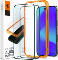 Заштита за екран Spigen GLAS.tR Slim AlignMaster, за iPhone 14 Pro, 2 парчиња, црна