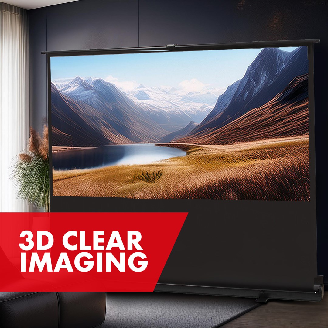 Ekran për projektor Maclean MC-213, 100", 16:10, i bardhë/zi