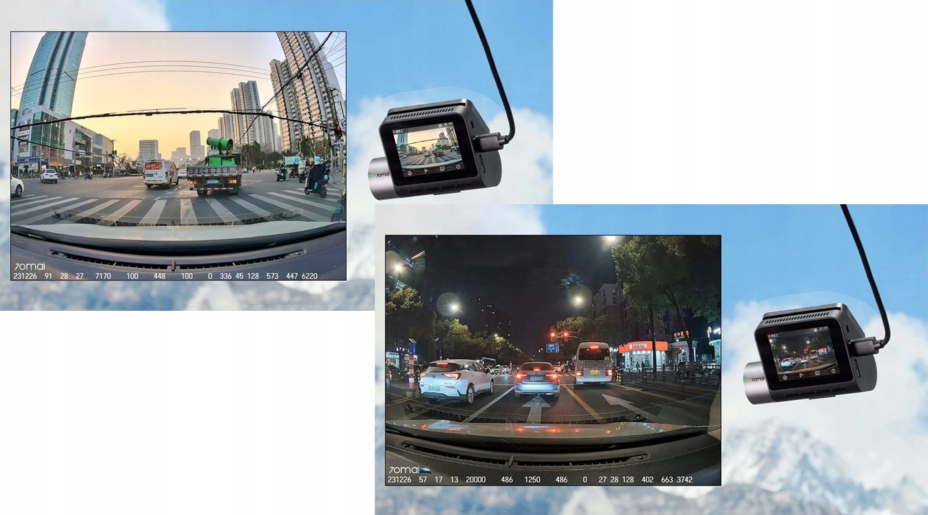 Камера за автомобил 70mai A510 Global Version, 3K 1944P, GPS ADAS, црна