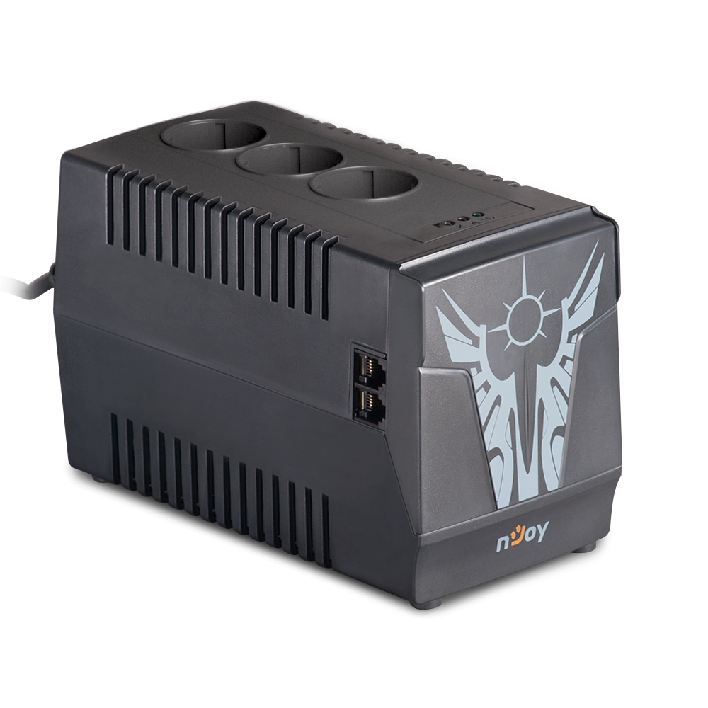 Stabilizues tensioni Paladin 1000, 1000VA 500W, 3 dalje universale Schuko RJ11, gri