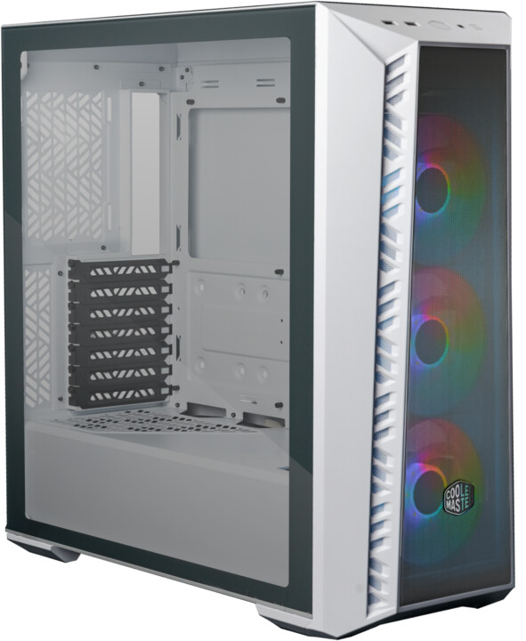 Kasë kompjuteri Cooler Master MasterBox 520 Mesh, anë transparente, e bardhë