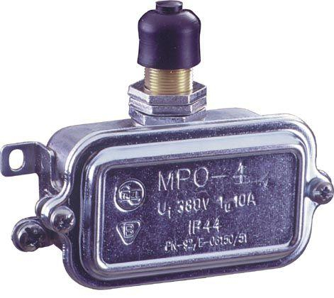 Ndërprerës limitues miniaturë Promet MPO-4, kontakt snap action, IP44, gri