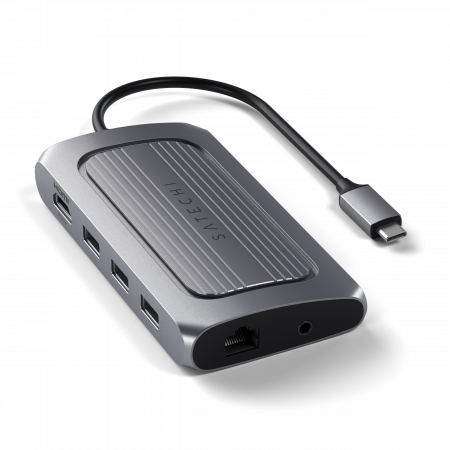 Përshtatës Satechi Aluminium USB4 Multiport 8K HDMI, i hirtë