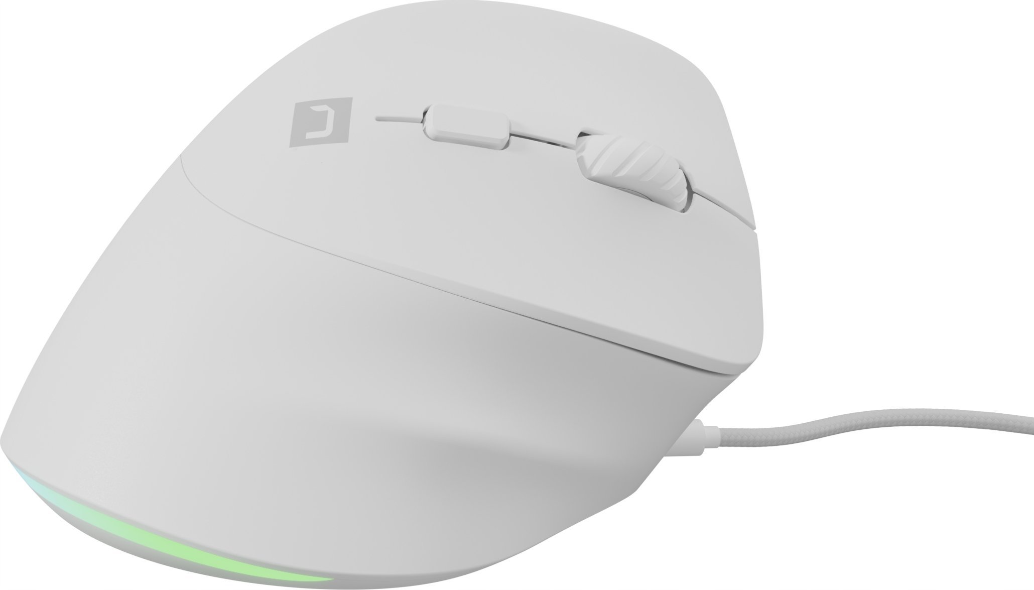 Mouse vertikal Natec Crake 2 Pro, 12800DPI, me kabllo, i bardhë