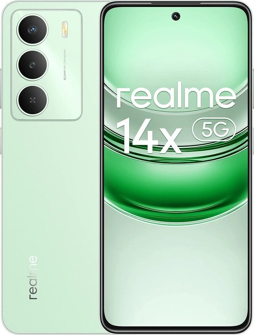 Telefoni Realme 14X 5G, 128GB, 6GB RAM, jeshile Peridot