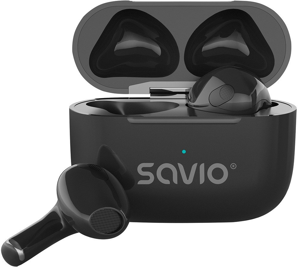 Kufje wireless Savio TWS-02 PRO, Bluetooth 5.4, IPX2, të zeza