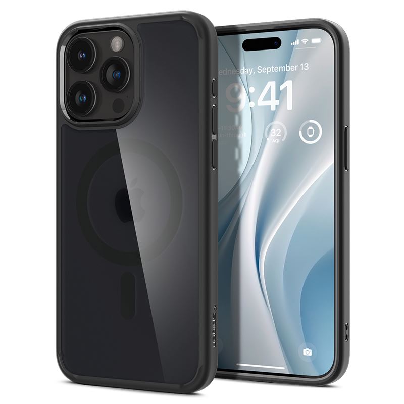 Mbrojtëse për celular iPhone 15 Pro Spigen Ultra Hybrid MagSafe, e zezë