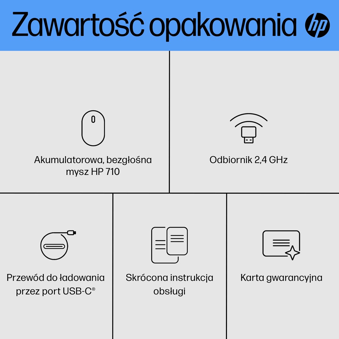Глувче HP 710, RF Wireless + Bluetooth