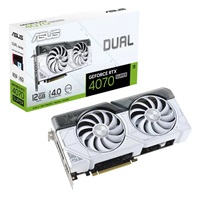 Kartelë grafike ASUS VGA NVIDIA GeForce RTX 4070 SUPER DUAL WHITE, 12GB GDDR6X, 3xDP, 1xHDMI