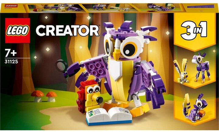 Set LEGO® Creator 3in1 31125 Magic Forest Animals, 175 pjesë