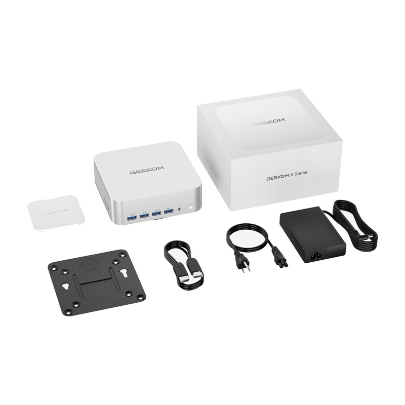 Mini PC GEEKOM A7 MAX, Ryzen 9 7940HS, 16GB RAM, 1TB SSD, Windows 11 Pro, i bardhë