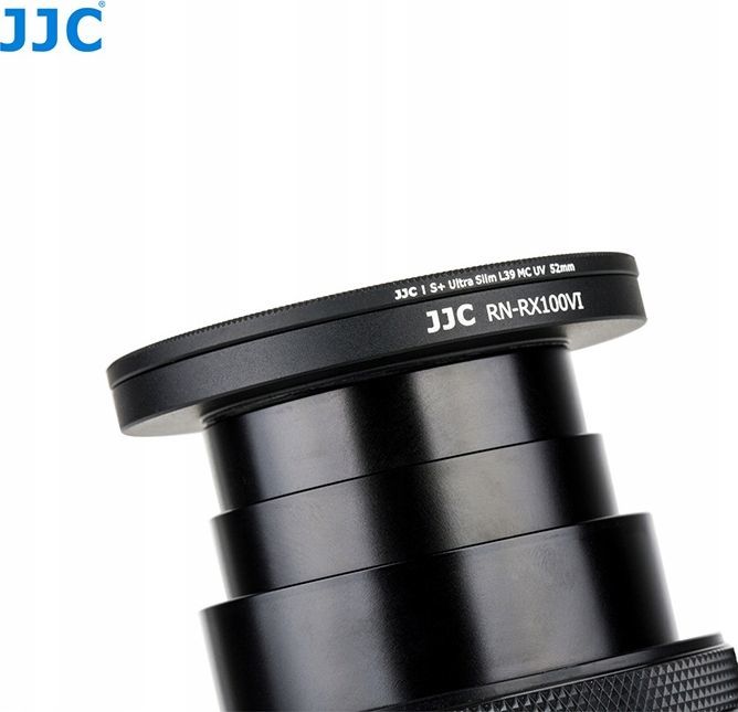 Adapter filtri JJC për Sony RX100 VI, diametër 52mm, me kapak mbrojtës, i zi