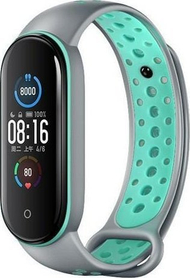 Rrip dore Beline Strap Design Mi Band 7/6/5, silikon, gri jeshile
