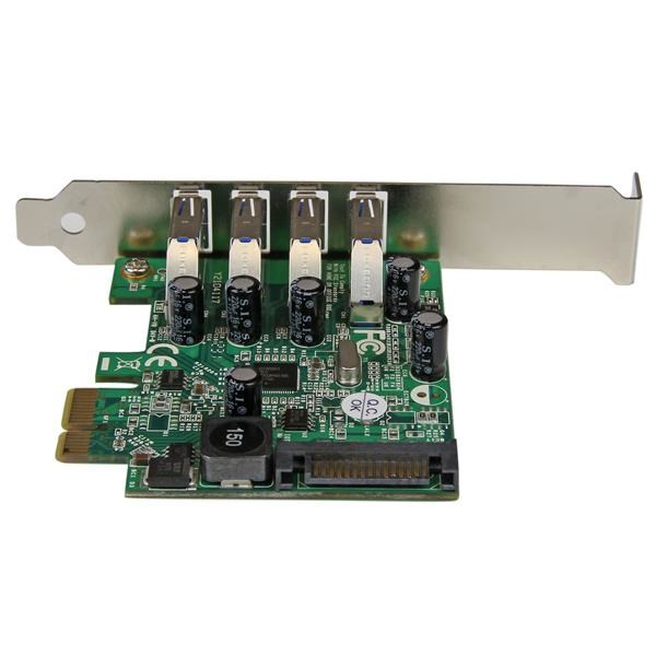 Kartë kontrolluesi StarTech PEXUSB3S4V, 4 porta USB 3.0 PCIe, i zi