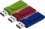 USB Verbatim Slider, set 3 copë, 16GB, shumëngjyrësh