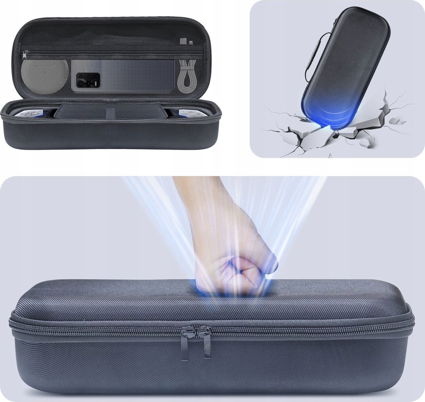 Çantë mbrojtëse për konsolë Sony PlayStation PS Portal, ngurtë, e zezë