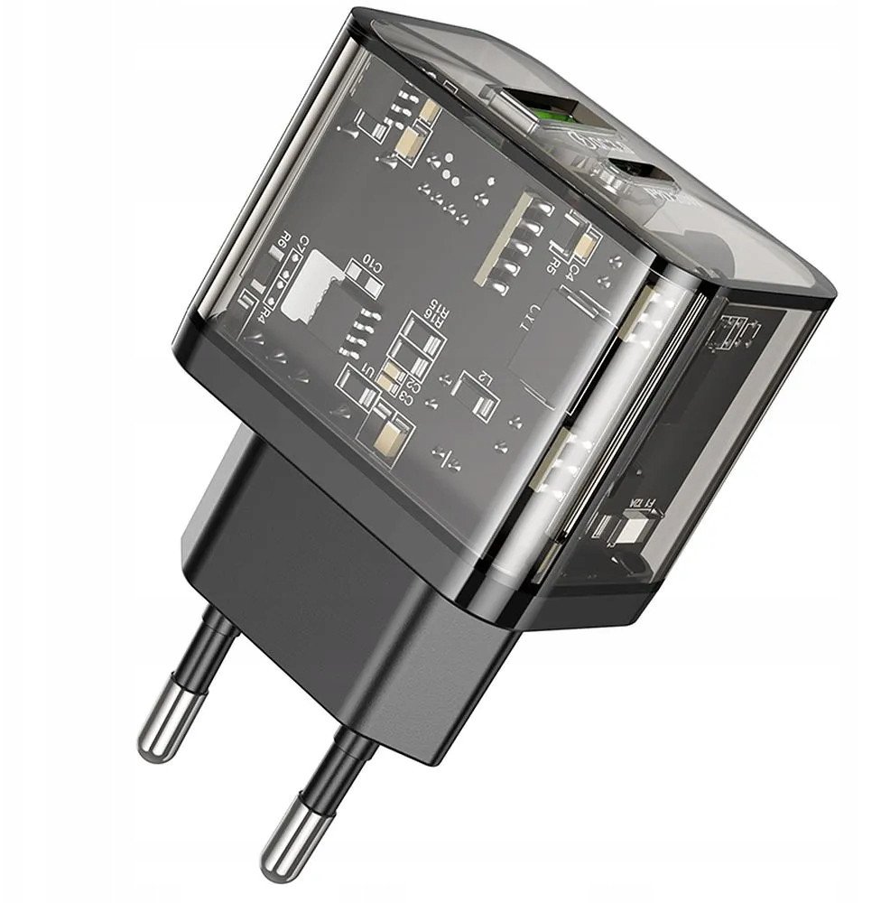 Karikues muri Hoco N34, 20W, PD QC3.0, transparent