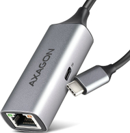 Мрежен адаптер AXAGON ADE-TXPD, USB-C во Gigabit Ethernet, титаниум сива