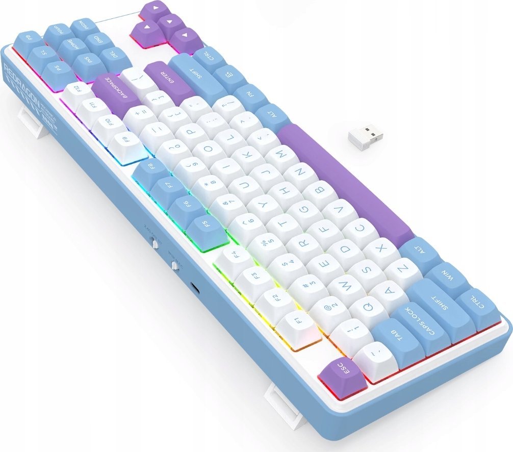Tastierë gaming Redragon K707 Pro, mekanike TKL 80%, RGB, wireless 3 mënyra
