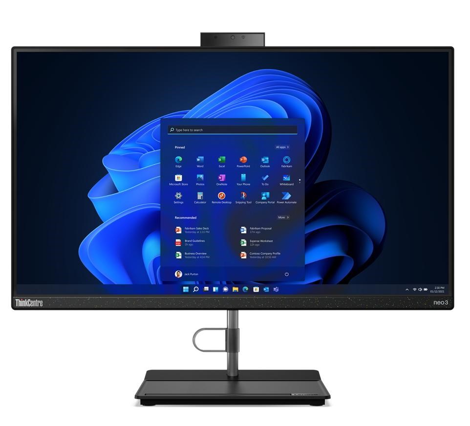 Kомпјутер All-in-One Lenovo ThinkCentre neo 30a, 23.8" Full HD, i5-1240P, 8GB RAM, 512GB SSD, црн
