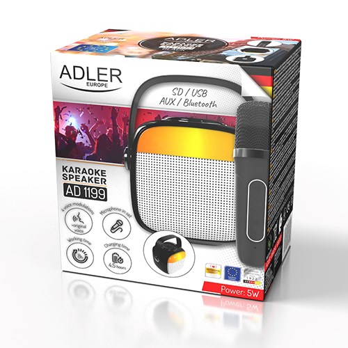 Altoparlant karaoke Adler AD 1199, SD/USB/AUX/Bluetooth
