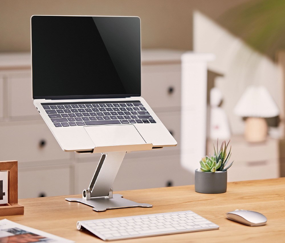 Standi për laptop Gembird, deri 15.6", alumin, ngjyrë argjendi