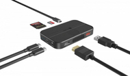 Docking station ICY BOX IB-DK4071M-CU31, 7 në 1, M.2 NVMe SATA, gri