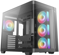 Куќиште за компјутер ДипКул R-CG530U-BKAGA4-G, тауер ATX, црно