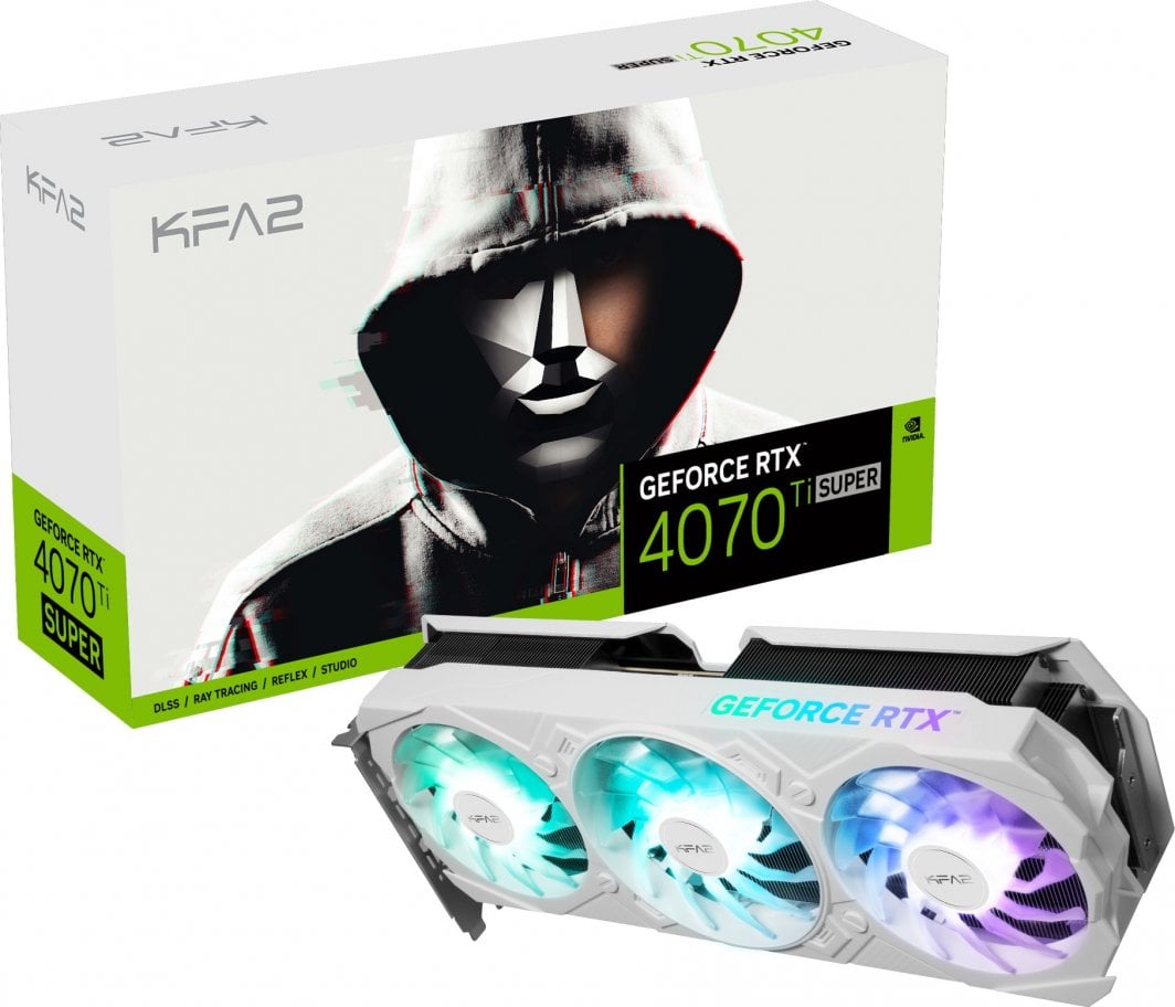 Kartelë grafike KFA2 GeForce RTX 4070 Ti SUPER EX Gamer White 1-Click OC 16GB GDDR6X