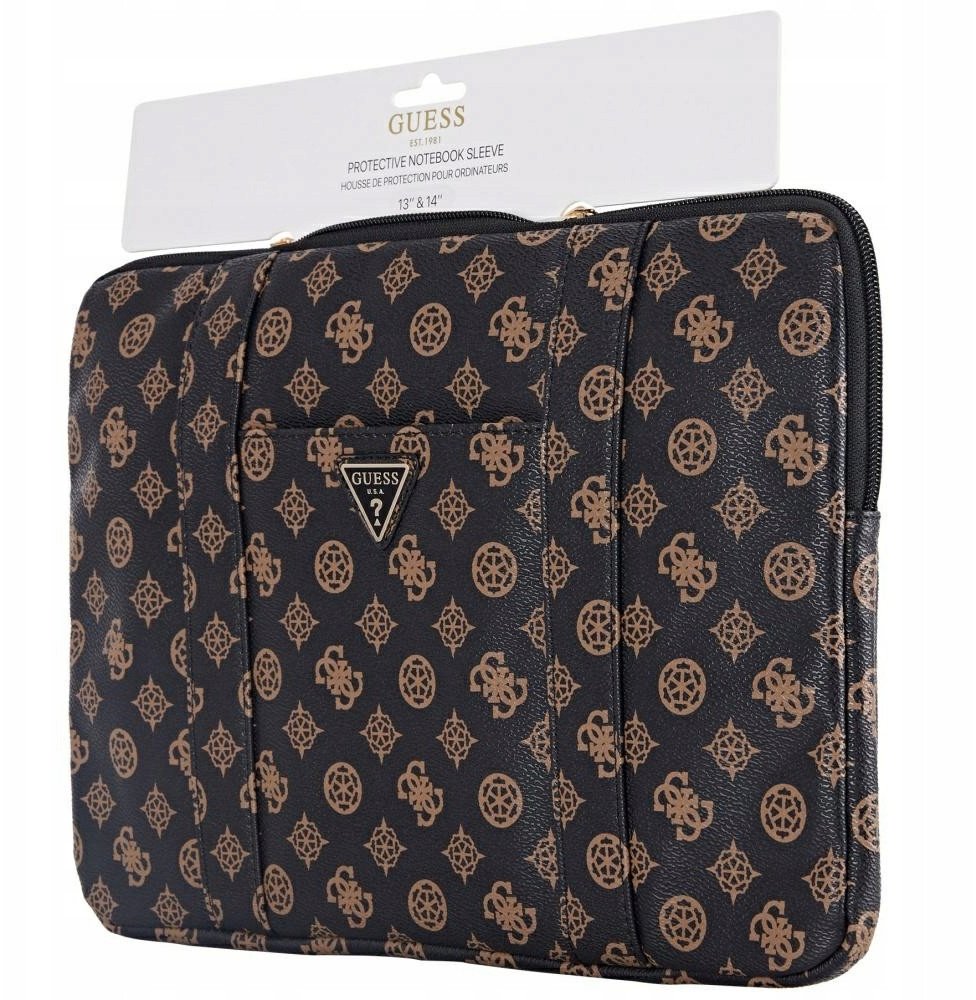 Торба за лаптоп Guess Peony Pocket Triangle, 14\", црна