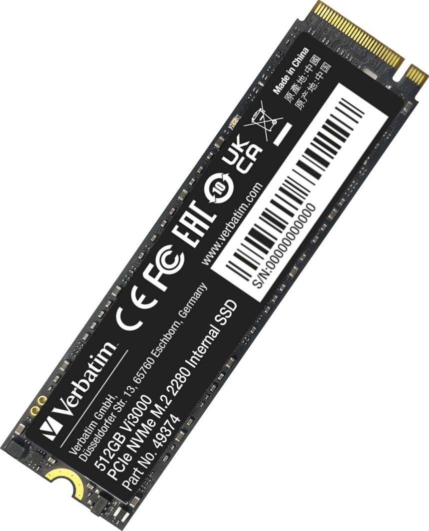 Disk SSD Verbatim Vi3000 512GB M.2 2280 PCI-E x4 Gen4 NVMe