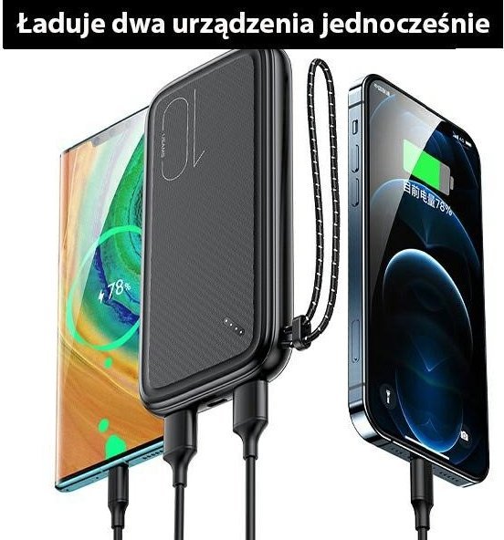 Powerbank Usams PB56, 10000mAh, 2xUSB, i gjelbër