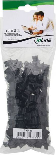 Mbulesë për prizë RJ45 InLine, e zezë, 1 copë (59942E)