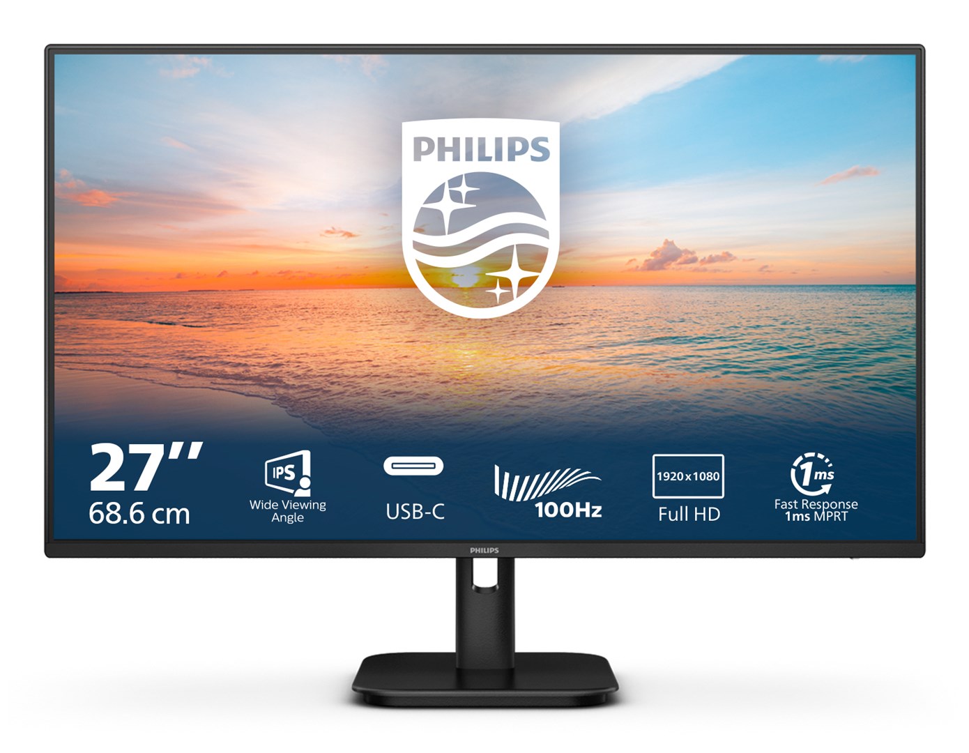 Monitor Philips E-Line 27E1N1300A, 27", 100Hz, i zi