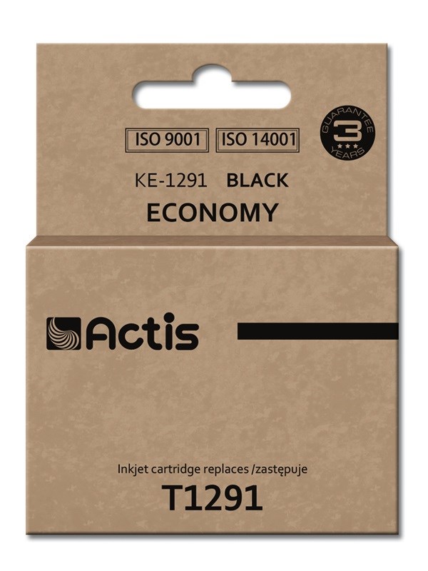 Ngjyrë për printer Actis KE-1292 (zëvendësim për Epson T1291), 18 ml, e zezë