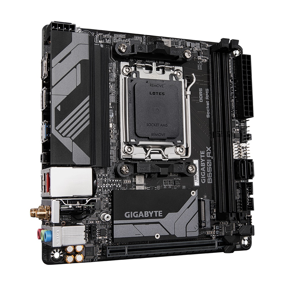 Pllakë amë Gigabyte B650I AX, ITX, AMD AM5, Wi-Fi 6E, e zezë 3