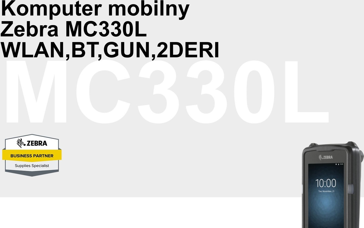 Kompjuter dore Zebra MC3300x, 4", ekran me prekje, i zi